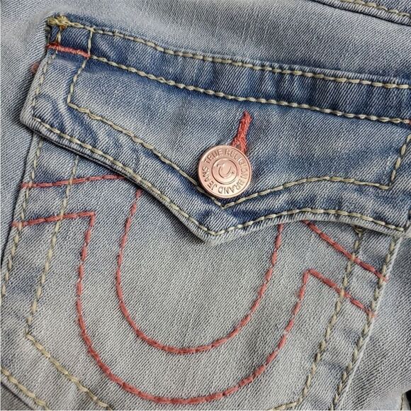 True Religion Joey Mid Rise Big T Flare Jeans 30 New with tags - Picture 8 of 9